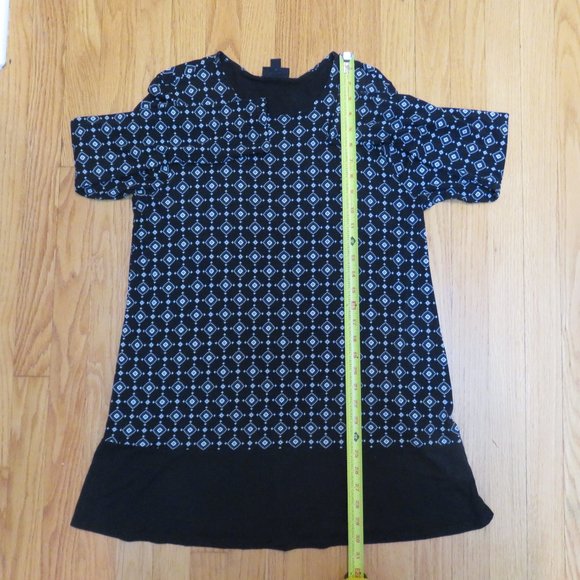 CLEARANCE J. Jill Wearever black gray and white print long sleeve tunic M - Picture 7 of 7